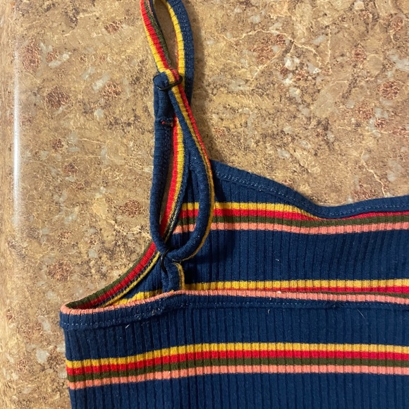 Striped Multicolor Ribbed Tank Top - Picture 3 of 5